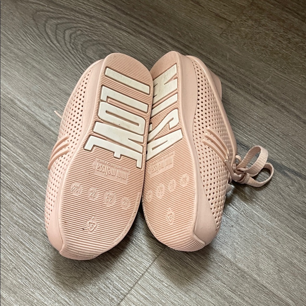 Mini Melissa Girls Pink Sneakers - Picture 4 of 6